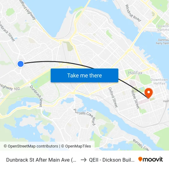 Dunbrack St After Main Ave (6597) to QEII - Dickson Building map