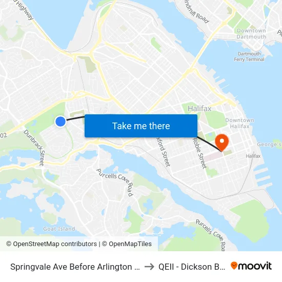 Springvale Ave Before Arlington Ave (8346) to QEII - Dickson Building map