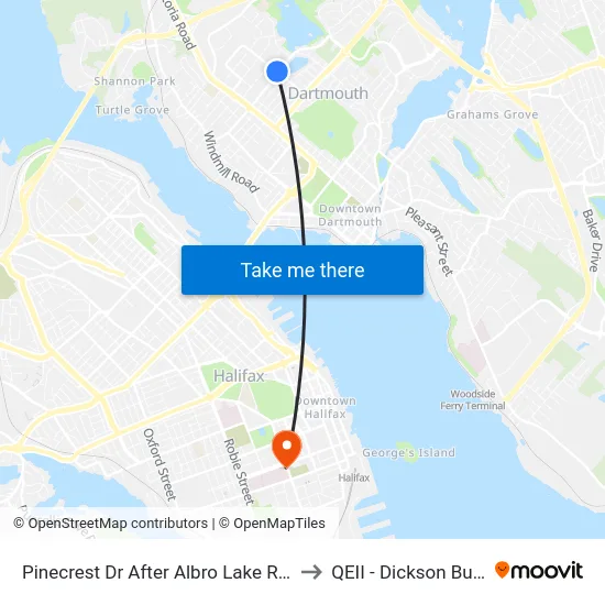 Pinecrest Dr After Albro Lake Rd (7449) to QEII - Dickson Building map
