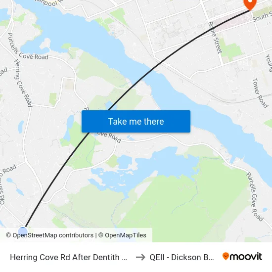 Herring Cove Rd After Dentith Rd (6857) to QEII - Dickson Building map