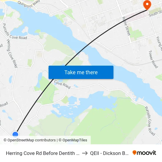 Herring Cove Rd Before Dentith Rd (6853) to QEII - Dickson Building map