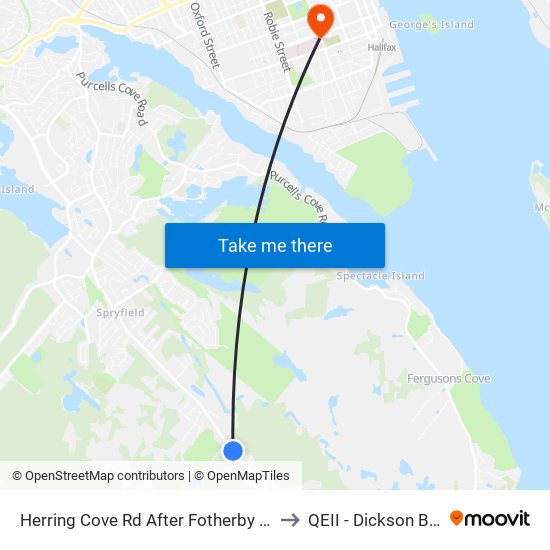 Herring Cove Rd After Fotherby Ave (6859) to QEII - Dickson Building map