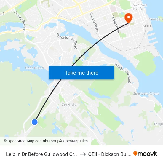 Leiblin Dr Before Guildwood Cr (7136) to QEII - Dickson Building map
