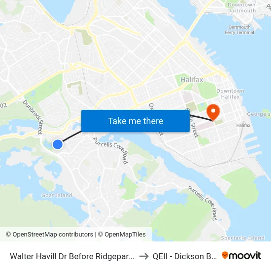 Walter Havill Dr Before Ridgepark Ln (8804) to QEII - Dickson Building map