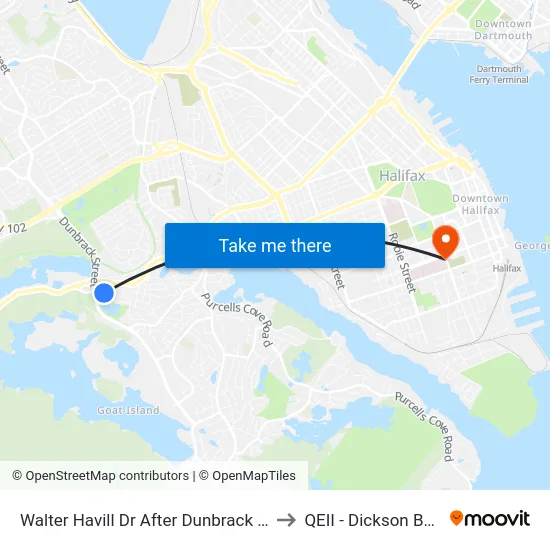 Walter Havill Dr After Dunbrack St (8809) to QEII - Dickson Building map