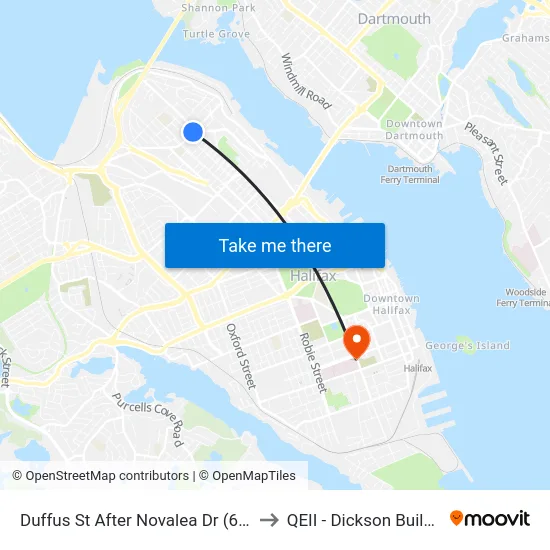 Duffus St After Novalea Dr (6583) to QEII - Dickson Building map