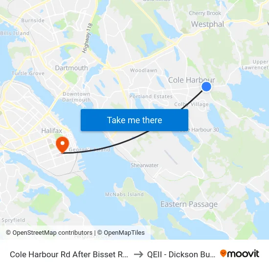 Cole Harbour Rd After Bisset Rd (8759) to QEII - Dickson Building map