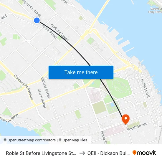 Robie St Before Livingstone St (8209) to QEII - Dickson Building map