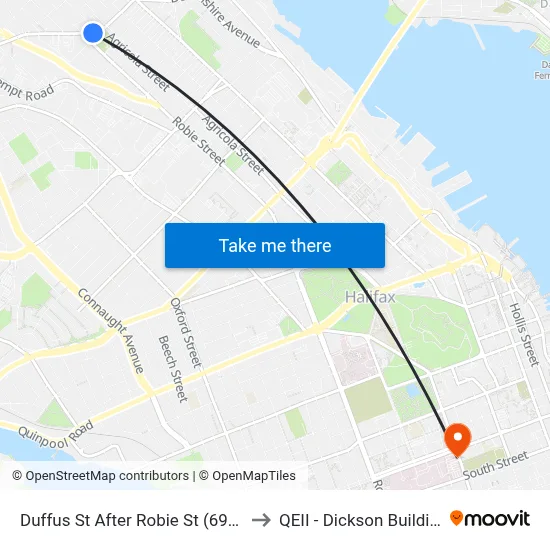Duffus St After Robie St (6929) to QEII - Dickson Building map