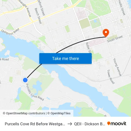 Purcells Cove Rd Before Westgate Dr (8116) to QEII - Dickson Building map
