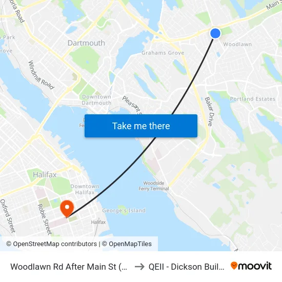 Woodlawn Rd After Main St (8594) to QEII - Dickson Building map