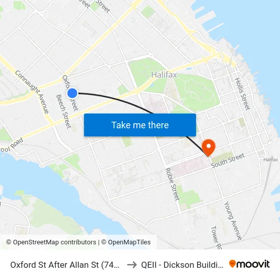 Oxford St After Allan St (7404) to QEII - Dickson Building map