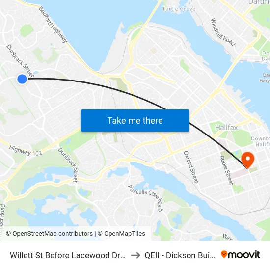 Willett St Before Lacewood Dr(7086) to QEII - Dickson Building map