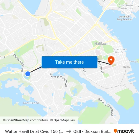 Walter Havill Dr at Civic 150 (8810) to QEII - Dickson Building map