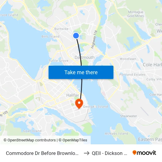 Commodore Dr Before Brownlow Ave (6490) to QEII - Dickson Building map