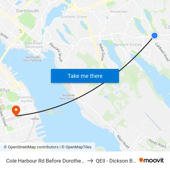 Cole Harbour Rd Before Dorothea Dr (6481) to QEII - Dickson Building map