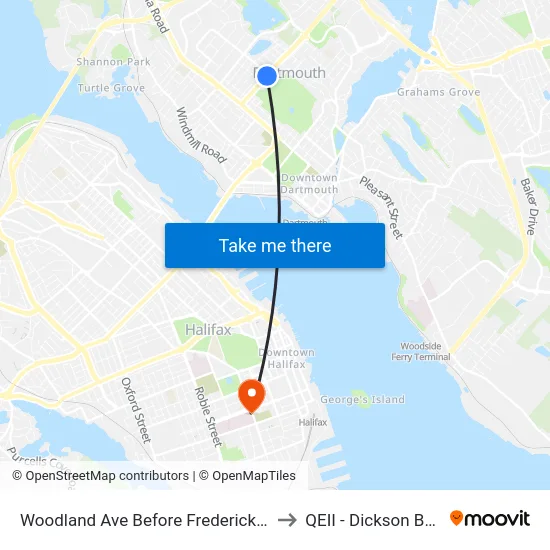 Woodland Ave Before Frederick St (8586) to QEII - Dickson Building map