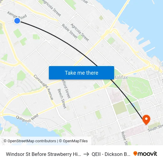 Windsor St Before Strawberry Hill St (8567) to QEII - Dickson Building map