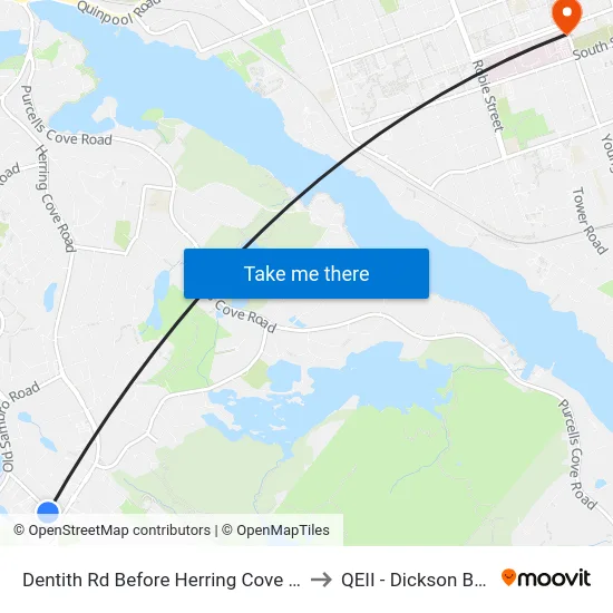 Dentith Rd Before Herring Cove Rd (6559) to QEII - Dickson Building map