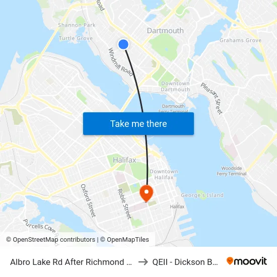 Albro Lake Rd After Richmond St (6019) to QEII - Dickson Building map