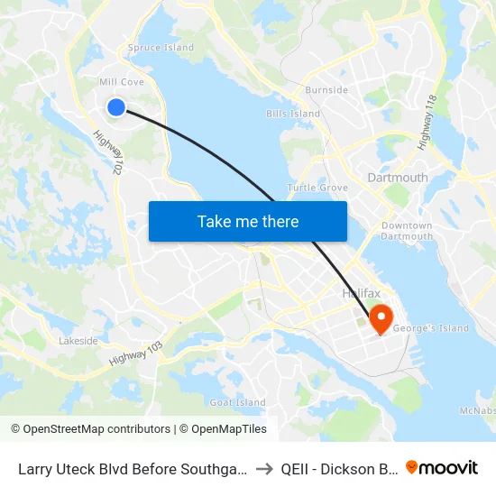 Larry Uteck Blvd Before Southgate Dr (8879) to QEII - Dickson Building map