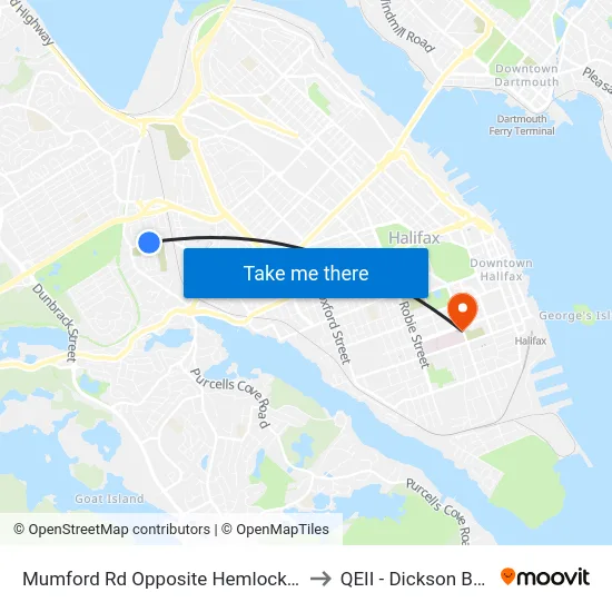 Mumford Rd Opposite Hemlock St (7279) to QEII - Dickson Building map