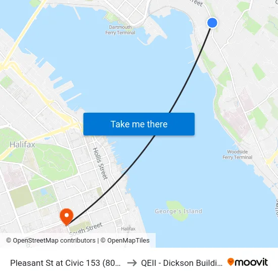 Pleasant St at Civic 153 (8008) to QEII - Dickson Building map