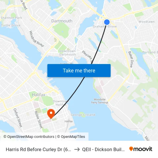 Harris Rd Before Curley Dr (6832) to QEII - Dickson Building map