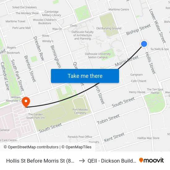Hollis St Before Morris St (8825) to QEII - Dickson Building map