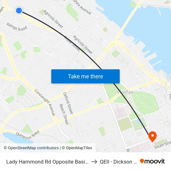 Lady Hammond Rd Opposite Basinview Dr (7088) to QEII - Dickson Building map