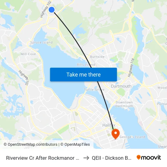 Riverview Cr After Rockmanor Dr (8173) to QEII - Dickson Building map