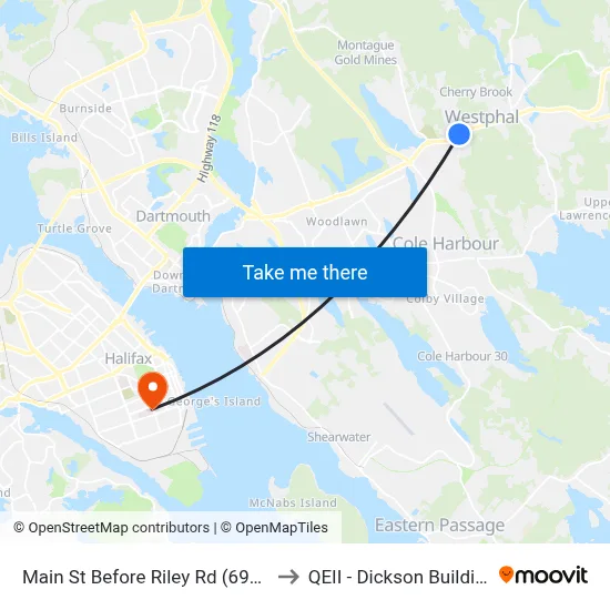 Main St Before Riley Rd (6947) to QEII - Dickson Building map