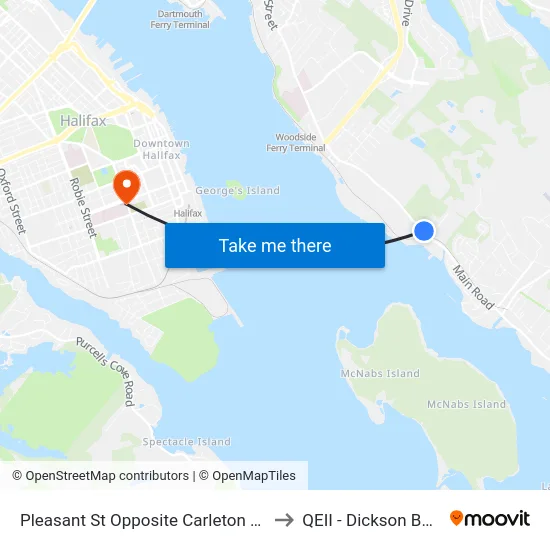 Pleasant St Opposite Carleton St (8004) to QEII - Dickson Building map