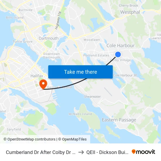 Cumberland Dr After Colby Dr (6541) to QEII - Dickson Building map