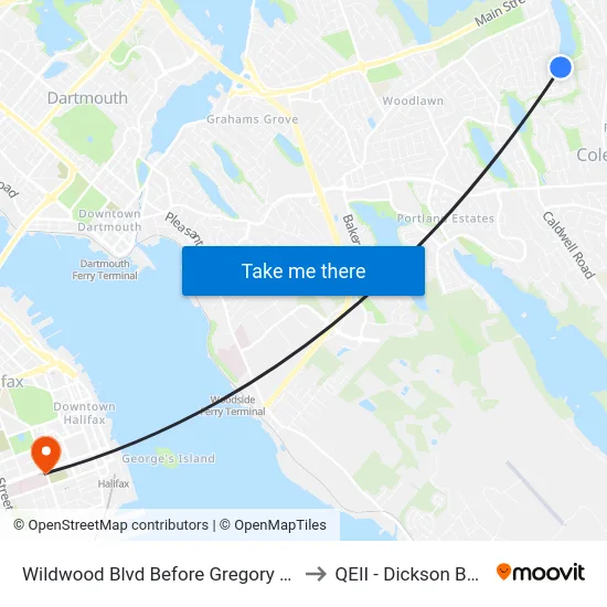 Wildwood Blvd Before Gregory Dr (8487) to QEII - Dickson Building map