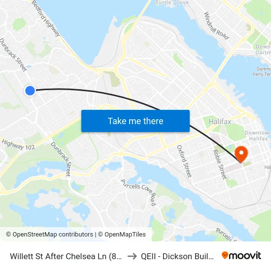 Willett St After Chelsea Ln (8489) to QEII - Dickson Building map
