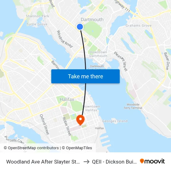 Woodland Ave After Slayter St (2306) to QEII - Dickson Building map