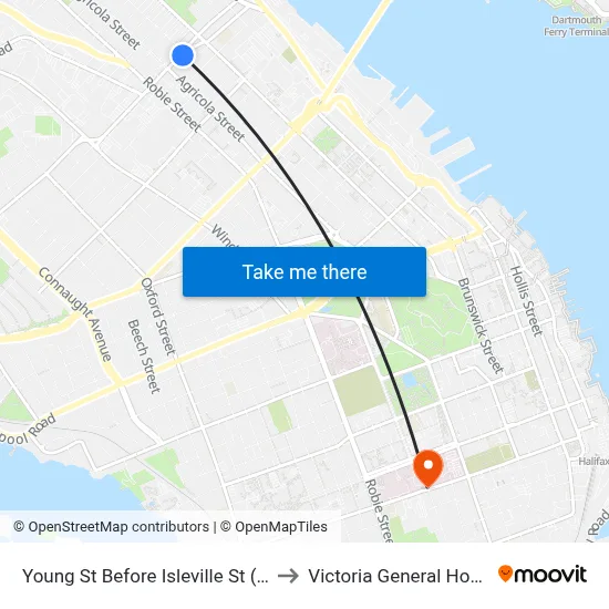 Young St Before Isleville St (2354) to Victoria General Hospital map