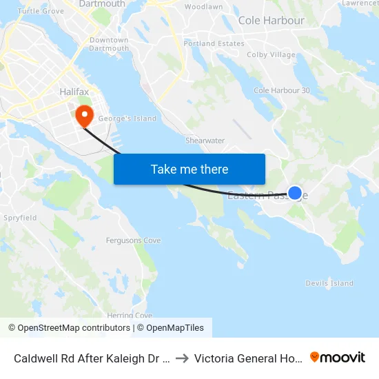 Caldwell Rd After Kaleigh Dr (6789) to Victoria General Hospital map
