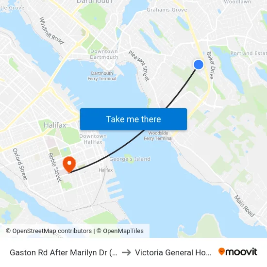 Gaston Rd After Marilyn Dr (6727) to Victoria General Hospital map