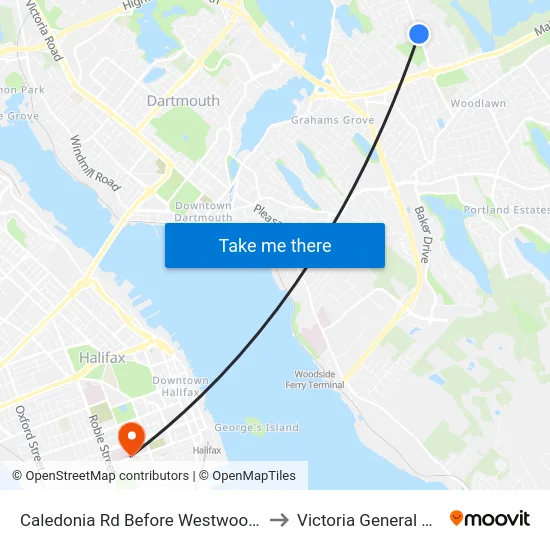 Caledonia Rd Before Westwood Dr (6370) to Victoria General Hospital map