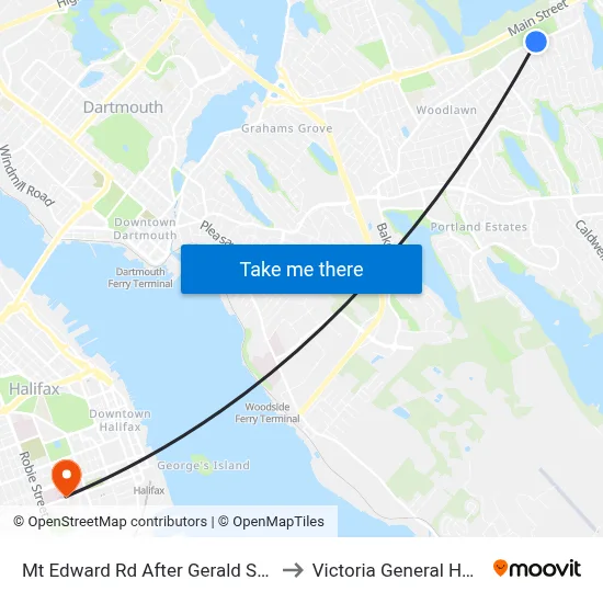 Mt Edward Rd After Gerald St (7267) to Victoria General Hospital map