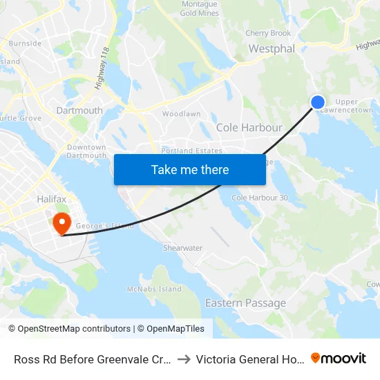Ross Rd Before Greenvale Cr (8761) to Victoria General Hospital map