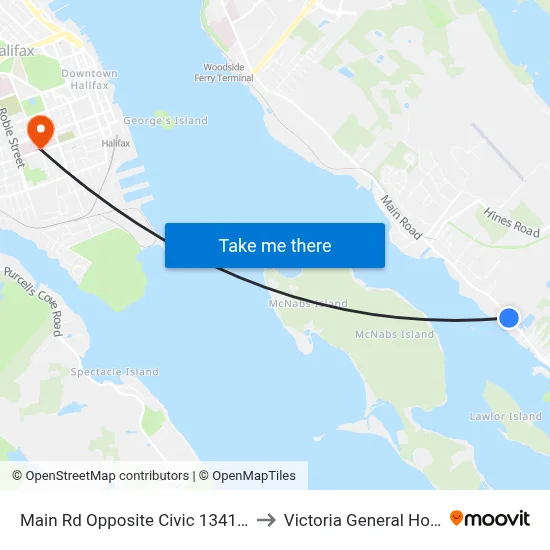 Main Rd Opposite Civic 1341 (8015) to Victoria General Hospital map