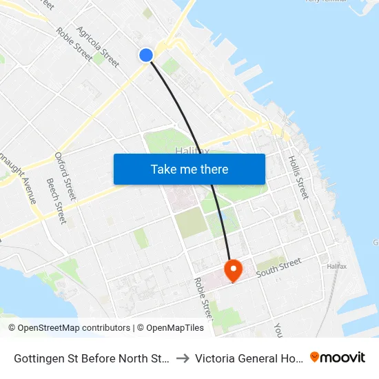 Gottingen St Before North St (6781) to Victoria General Hospital map