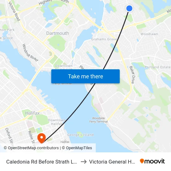 Caledonia Rd Before Strath Ln (6363) to Victoria General Hospital map