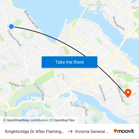 Knightsridge Dr After Flamingo Dr (7061) to Victoria General Hospital map