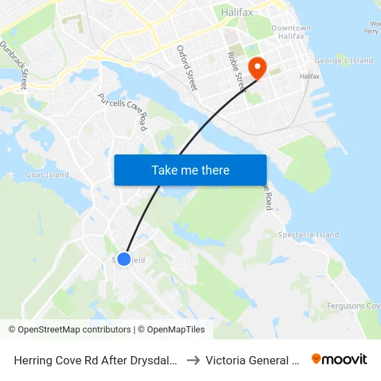 Herring Cove Rd After Drysdale Rd (6874) to Victoria General Hospital map