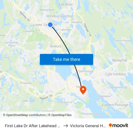 First Lake Dr After Lakehead Ct (6682) to Victoria General Hospital map
