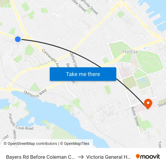 Bayers Rd Before Coleman Ct (6193) to Victoria General Hospital map